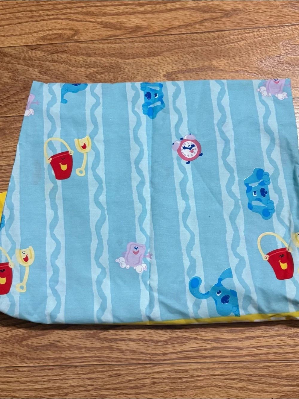 Vintage 1990s Blues Clues Twin Flat Sheet Dan River Nickelodeon Childrens Bed